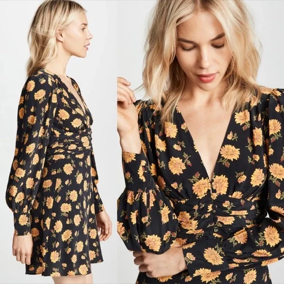 Veronica Beard Marion Blouson Silk Dress Sz L/10 - Picture 1 of 4